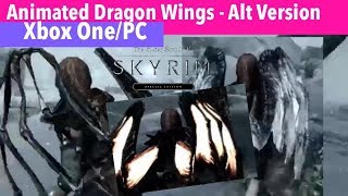 Skyrim SE Xbox One/PC Mods|Animated Dragon Wings - Alt Version