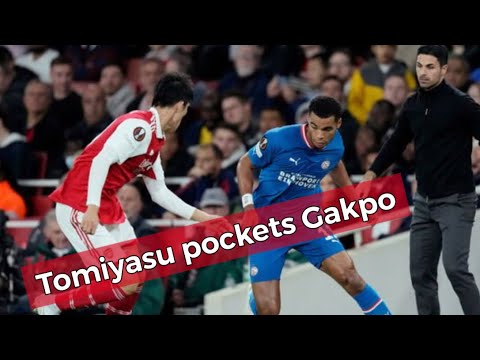 Tomiyasu vs Gakpo | 冨安健洋 vs ガクポ | アーセナル vs PSV