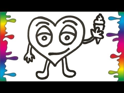 Färglägg Babblarna - Doddo äter glass - Babblarna äter glass - Färger för barn