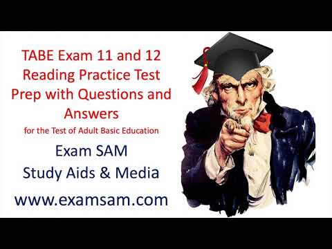 TABE 11 and 12 Reading Practice Test Prep - Questions and Answers for Test of Adult Basic Education