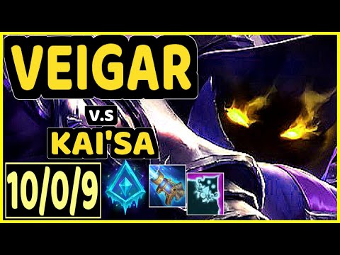 APOLLO (VEIGAR) vs KAI'SA - 10/0/9 KDA BOTTOM ADC CHALLENGER GAMEPLAY - NA