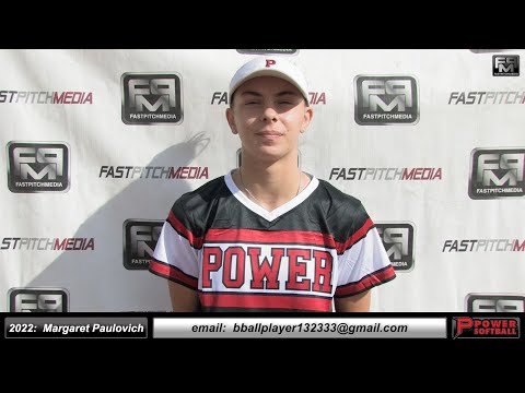 2022 Margaret Paulovich Committed Fullerton Catcher, OF & SS Softball Skills Video - Power Fastpitch