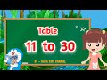 Table 11 to 30 | Learn Multiplication Table 11 to 30 in English | 11 to 30 Table| 11 se 30 Tak table