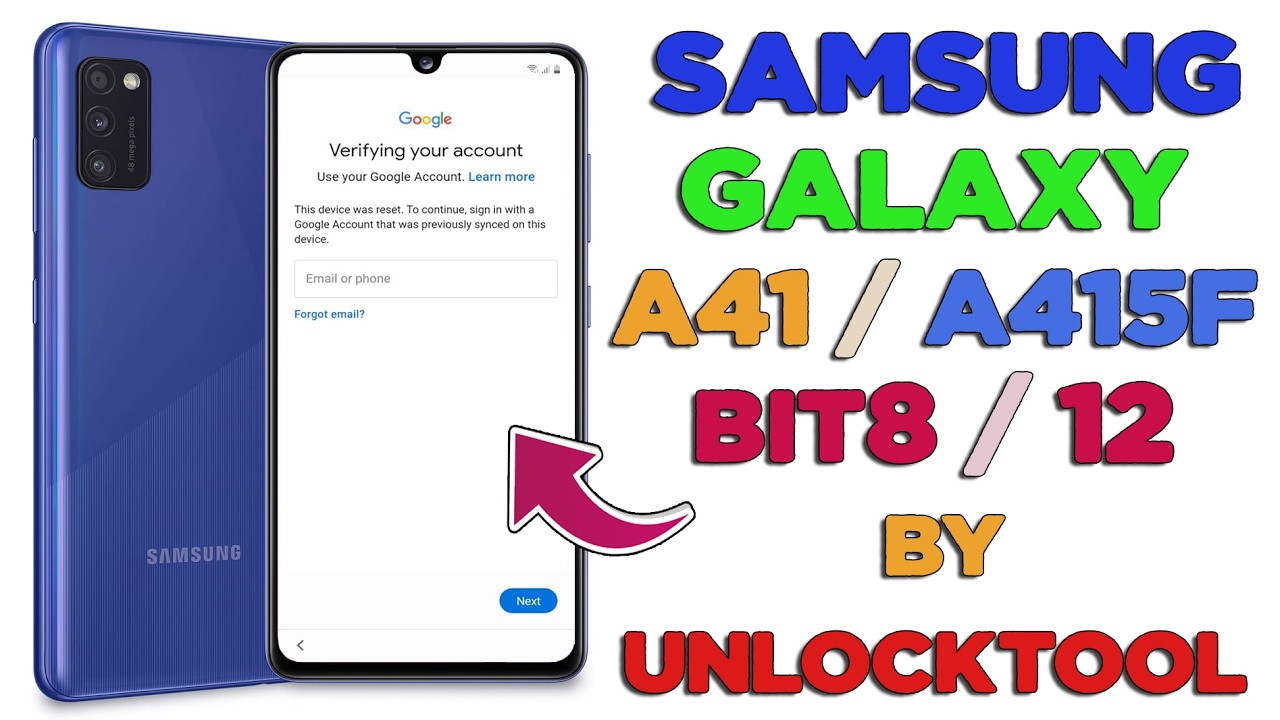 SAMSUNG A41 Remove FRP With UnlockTool | FRP A415F U8 By UnlockTool | Bypass Google Account A41 Bit8