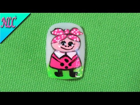 Decoracion De Uñas Muñequita Rosa Y Fácil – Como pintar Muñequitas – Decoración Fácil de hacer – NLC