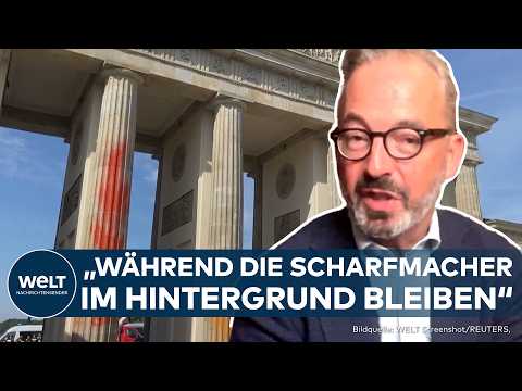 FLEISCHHAUER: "Ideeller Schaden" - Klimaaktivisten für Farbattacke auf Brandenburger Tor vor Gericht
