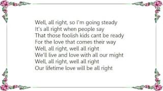 Bobby Vee - Well...All Right Lyrics