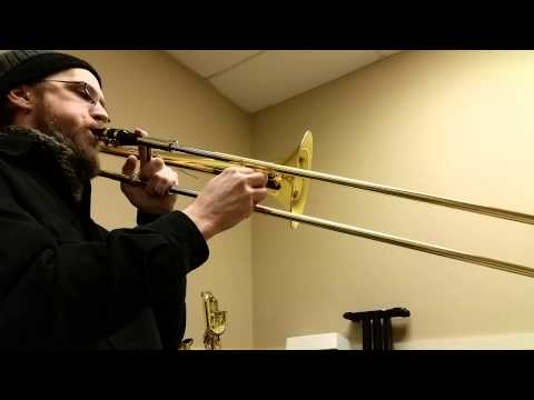 Sax mouthpiece on a trombone