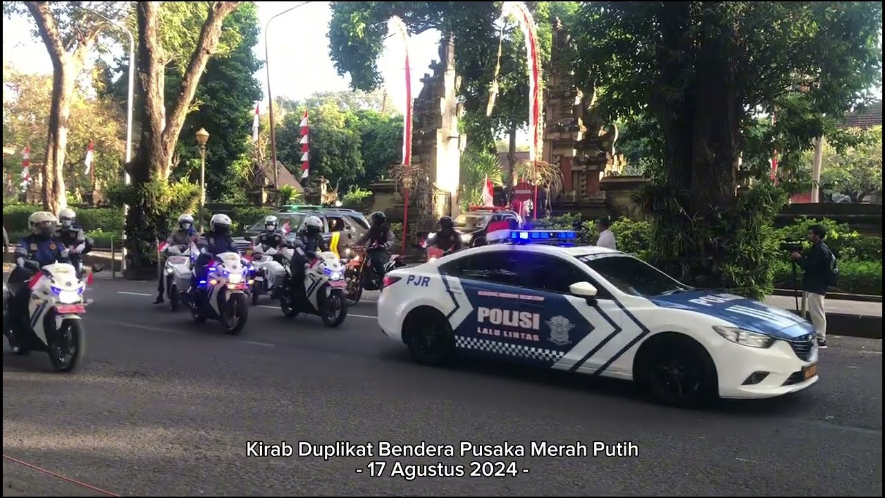 Kirab Duplikat Bendera Pusaka Merah Putih di Provinsi Bali