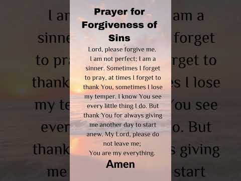 Prayer for Forgiveness of Sins