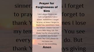 Prayer for Forgiveness of Sins