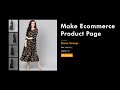 How To Make Ecommerce Website Product Page Using HTML CSS