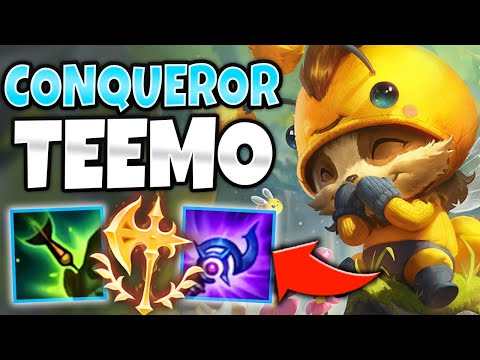 ULTIMATE LANE BULLY! TEEMO MID IS BROKEN WITH CONQUEROR - League of Legends