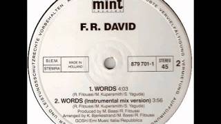 F.R. DAVID - WORDS   ( B2 )  MINT RECORDS 1991 REF 879 701 1