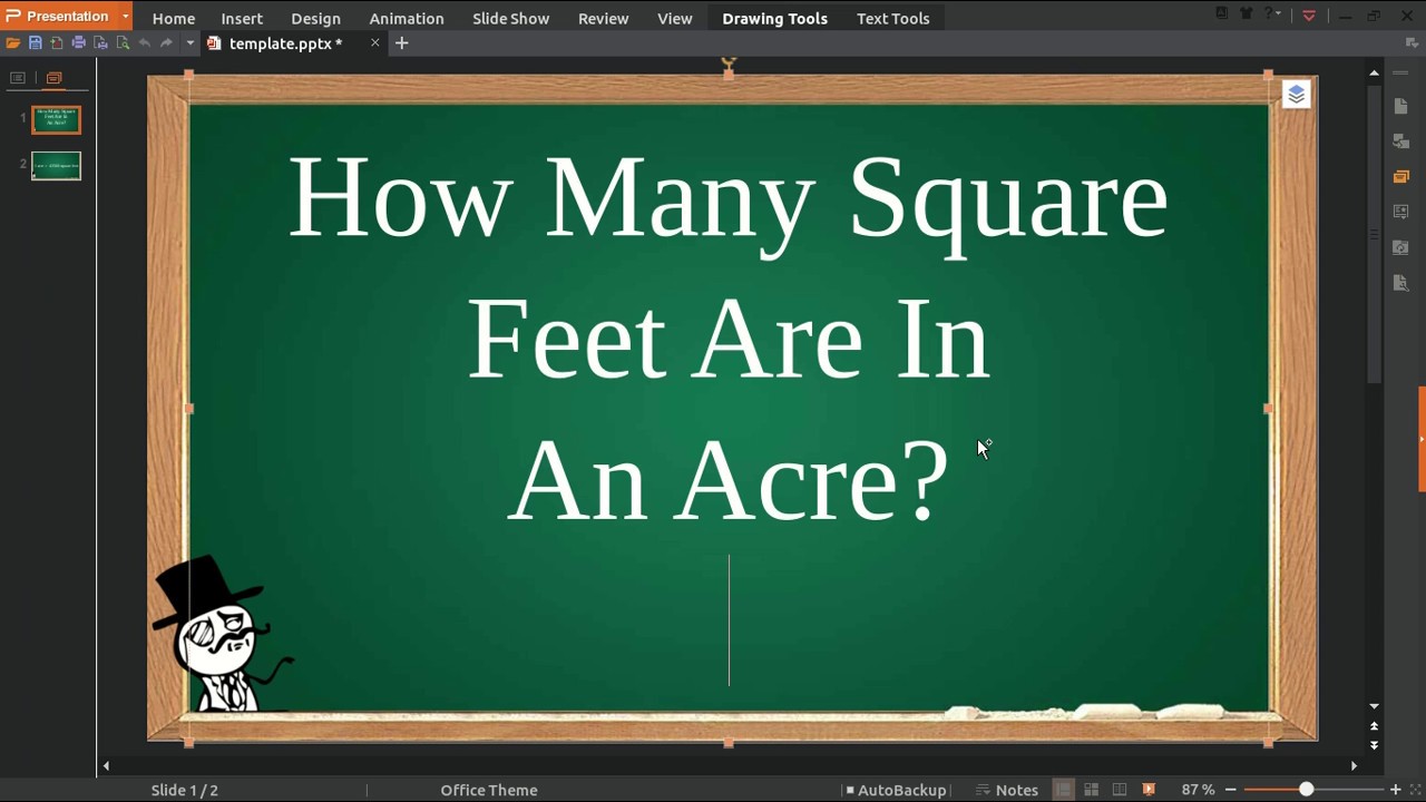 How many square feet is half an Acer?