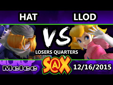 S@X 128 - Hat (Sheik) Vs. lloD (Peach) SSBM Losers Quarters - Smash Melee