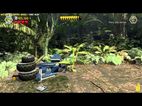 Lego Jurassic World: Level 16 Welcome To Jurassic World FREE PLAY (All Collectibles) - HTG