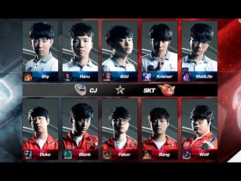 CJ vs SKT Game 1 Highlights - CJ ENTUS vs SK TELECOM T1 - LCK 2016 LOL Champions Korea Summer