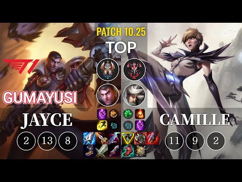 T1 Gumayusi Jayce vs Camille Top - KR Patch 10.25