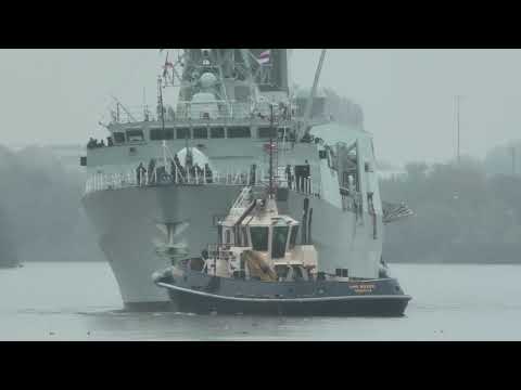 HMCS FFH332 Ville De Quebec departs KGV for Exercise Joint Warrior 2020-2 [4K/UHD]