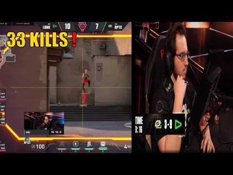 OpTic yay vs LOUD 33 kills POV HIGHLIGHTS - Valorant Champions Upper Final