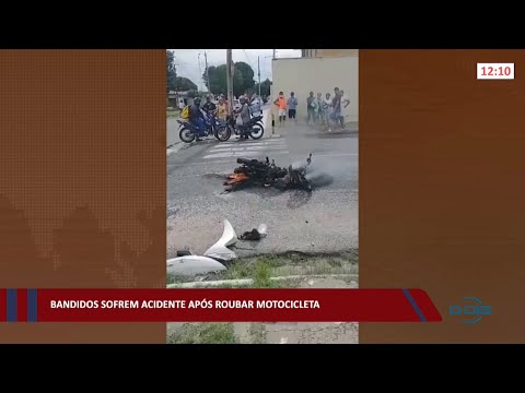 Bandidos sofrem acidente após roubar motocicleta 21 02 2022
