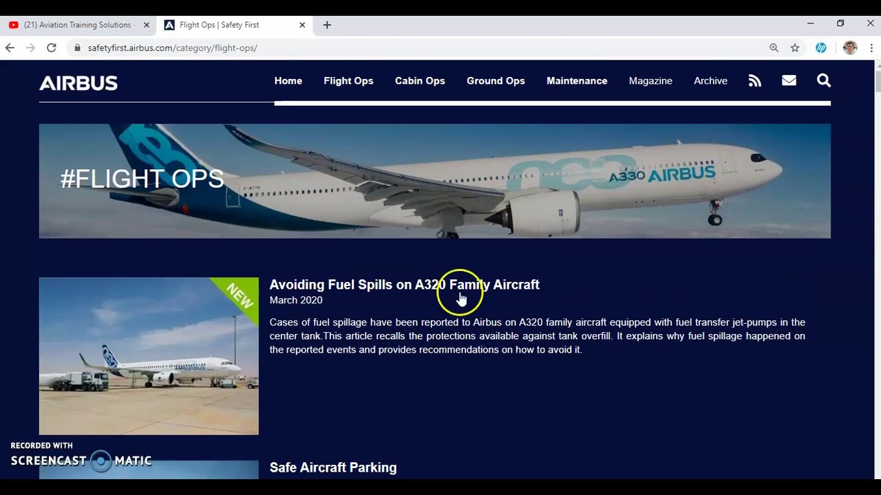 Safety first magazine by Airbus, Aviation training Solutions