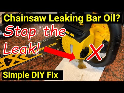 ✅ How to Stop Your Chain Saw from Leaking Bar Oil ● DeWalt Ryobi Stihl Poulan Husqvarna WORX more!