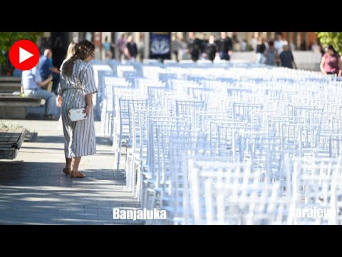 U centru Banjaluke postavljeno 1.616 stolica za nestale iz RS