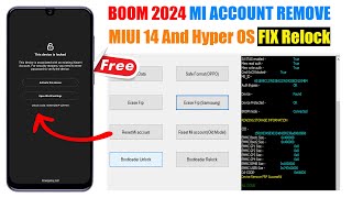 All Xiaomi Mi Account Remove 2024 | Mi Account Unlock Tool | Redmi/Poco Mi Account Bypass Fix Relock