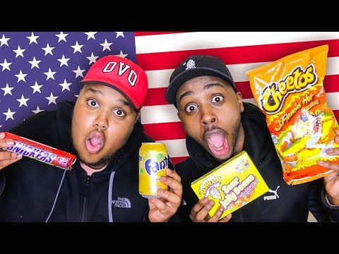 BRITISH BOYS Trying AMERICAN CANDY For The First Time!