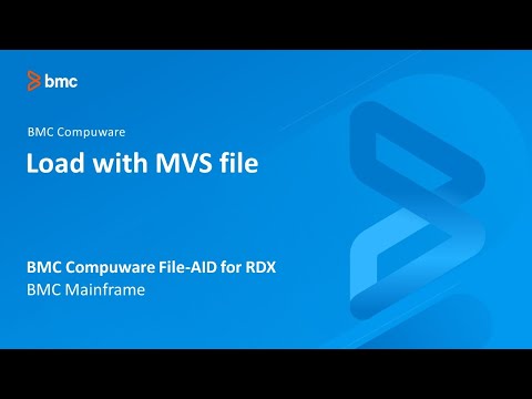 BMC Compuware File-AID for RDX - Load with MVS file