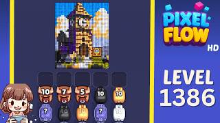 Pixel Flow Level 1386 Solution Walkthrough