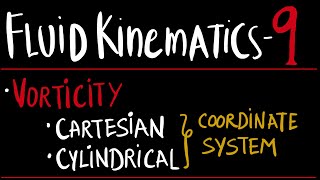 FLUID KINEMATICS 9 - VORTICITY • CARTESIAN COORDINATE • CYLINDRICAL COORDINATE.