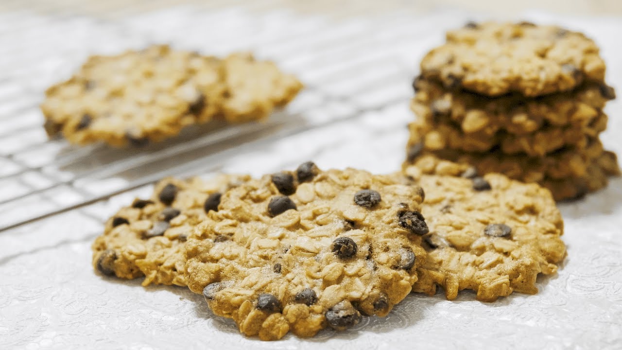ザクザク食感！ほんとに美味しいオートミールクッキーのレシピ | Oatmeal Chocolatechip Cookies Recipe
