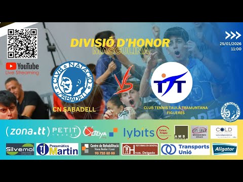 17/01/2026 16:30 DHM: Club Natació Sabadell vs CLUB TENNIS TAULA TRAMUNTANA FIGUERES