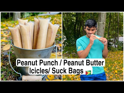 Peanut Punch Icicles || Peanut Butter Icicles || Suck Bags #viralvideo #guyaneserecipe #icicles