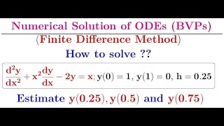 Finite Difference Method: How to solve ODE numerically using FDM based on central difference scheme.