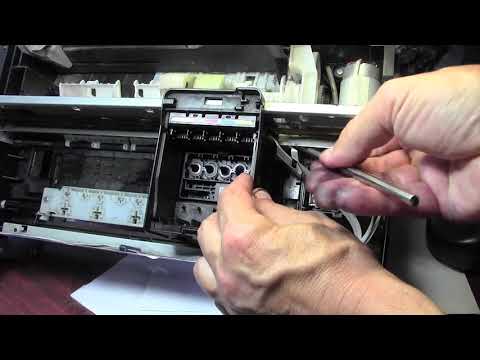 Принтер Epson как снять печатающую головку для чистки и промывки