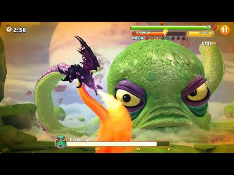Hungry Dragon - Umbra vs Giant enemy Octoni #hungrydragon #gaming #gameplay #hungrysharkworld #games