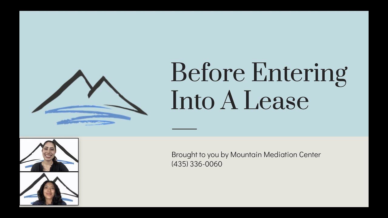Landlord & Tenant Information Mountain Mediation Center Utah