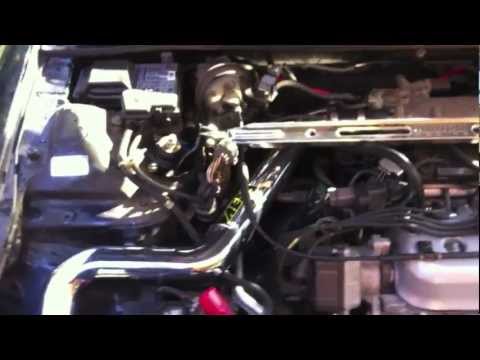 1995 Honda Accord AEM Short Ram Intake and Megan Racing strut bar INSTALLED