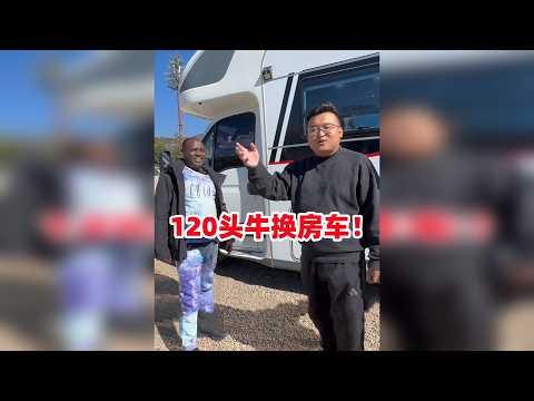 120头牛换房车！非洲保镖第一次见房车，当场目瞪口呆：卖给我吧