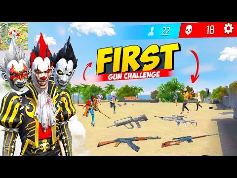 First Gun Challenge 😱 Deadly AK47 Gameplay In Solo Vs Squad 🎯 Free Fire