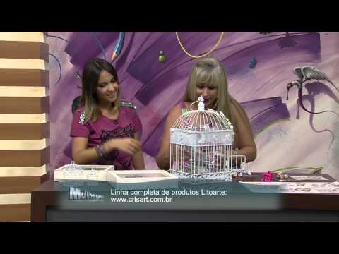 Mulher.com 14/02/2014  - Gaiola decorativa com papel de 3D - Susan Mason (Bloco 1/2)