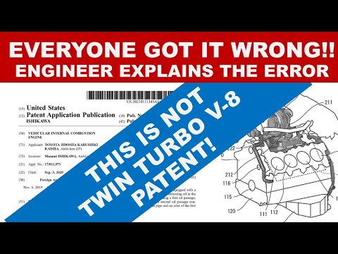 EVERYONE GOT THIS WRONG!!  Engineer Explains Why This is NOT the Patent for a Twin Turbo V-8 Engine!