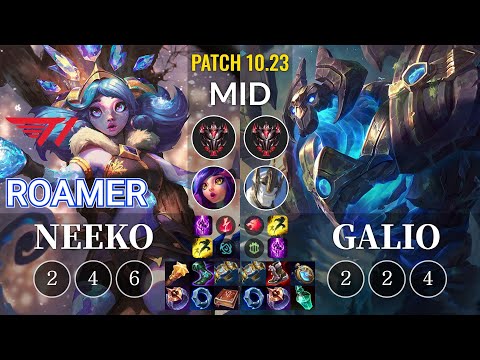 T1 Roamer Neeko vs Galio Mid - KR Patch 10.23
