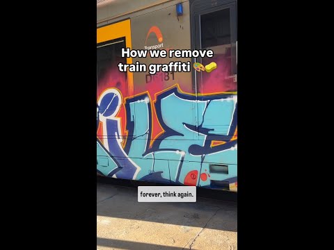 How we remove graffiti from our trains 🫟🧽