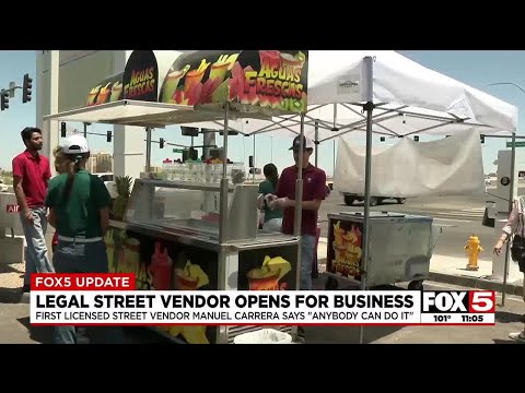 First legal street vendor opens for business in the Las Vegas ...