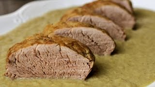 Solomillo de cerdo en salsa de champiñones